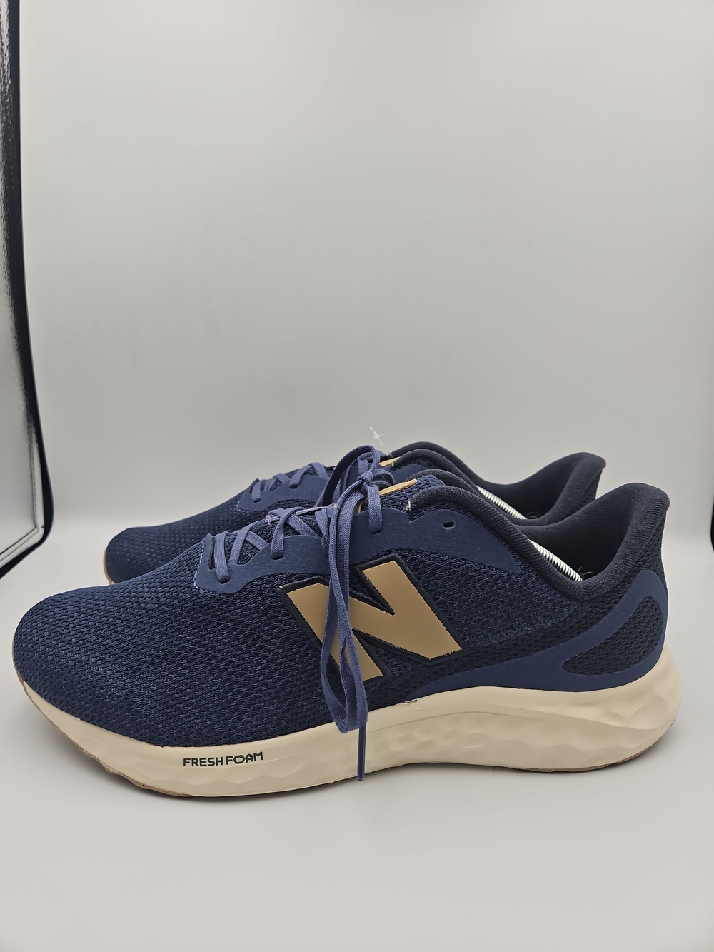 New Balance Navy Blue and Beige Men's Sneakers
